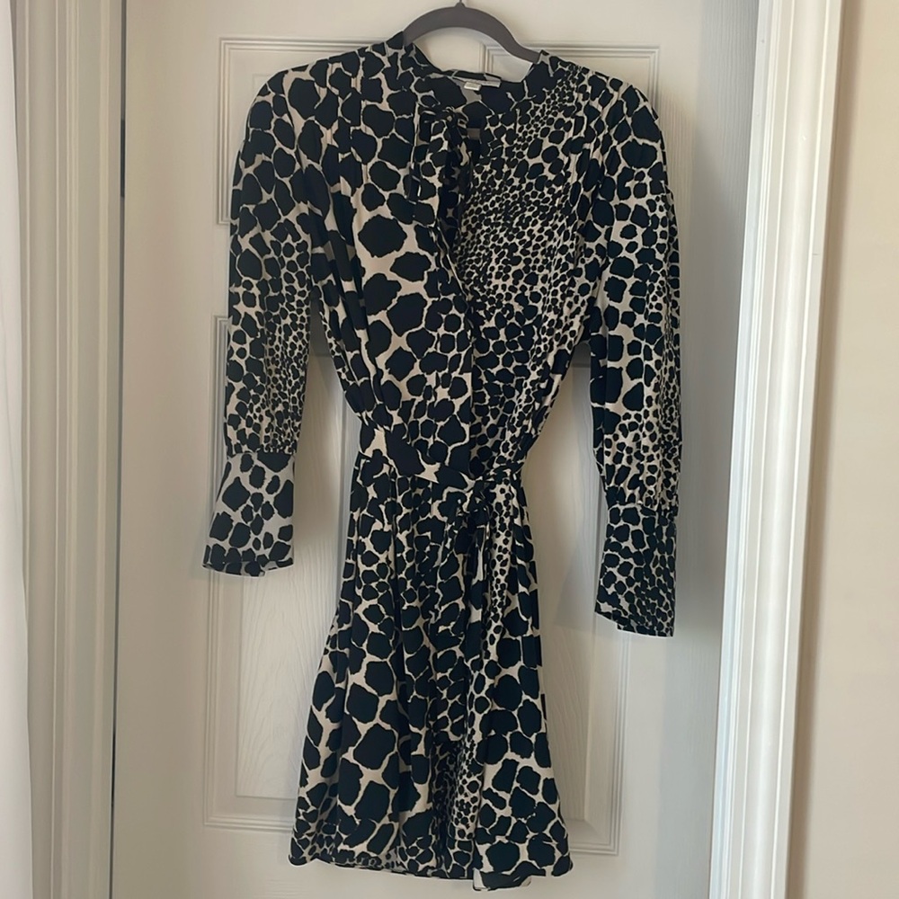 Top Shop Tie Front Mini Shirt Dress